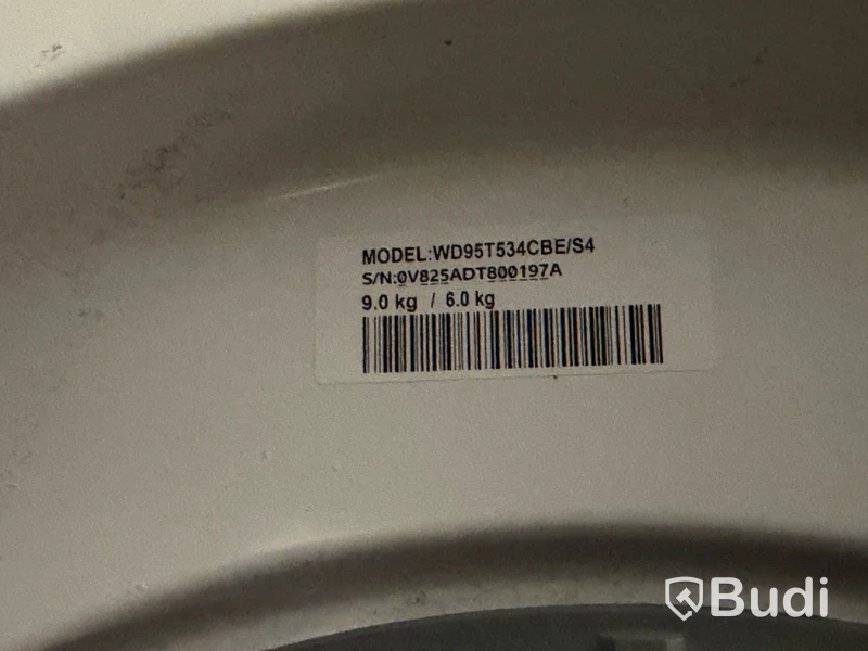 Kombinerad Tvätt/ torkmaskin, Samsung WD95T534CBE/S4