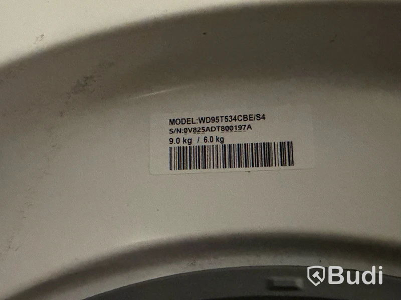 Kombinerad Tvätt/ torkmaskin, Samsung WD95T534CBE/S4