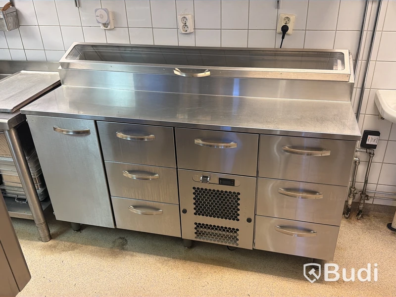 Kylbänk med kylränna, INOX Baltic, rostfritt stål -2024