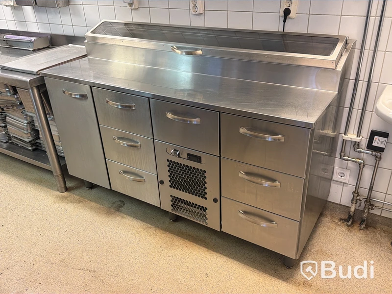 Kylbänk med kylränna, INOX Baltic, rostfritt stål -2024