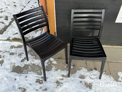 8 st stolar för utomhusbruk, Siesta, svarta