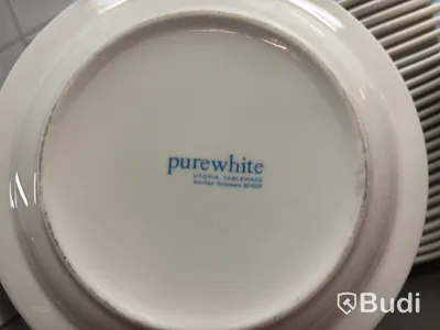 Sortiment diverse tallrikar, bl.a. Vega samt Purewhite