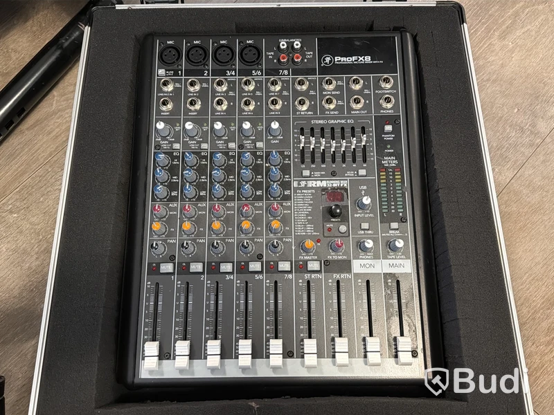 Ljudanläggning - ProFX8-mixer, Dynacord PowerSub 315 samt 2 st Dynacord D12
