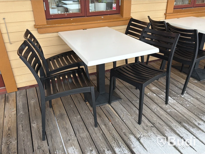Möbler för uteservering - 4 st bord samt 16 st stolar