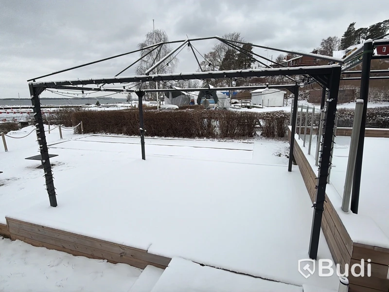 2 st pergola ramverk, med tillhörande tyg