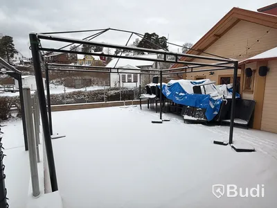 2 st pergola ramverk, med tillhörande tyg