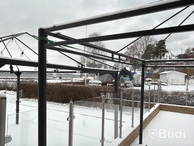 2 st pergola ramverk, med tillhörande tyg