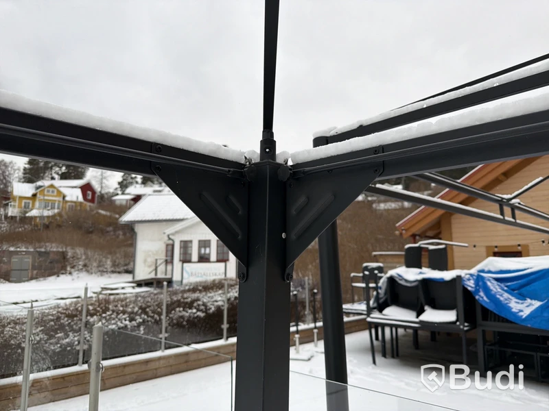 2 st pergola ramverk, med tillhörande tyg