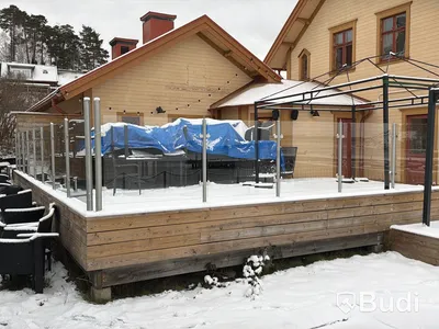 Glasräcke, ca 15 meter