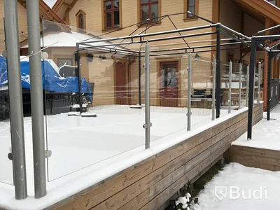 Glasräcke, ca 15 meter