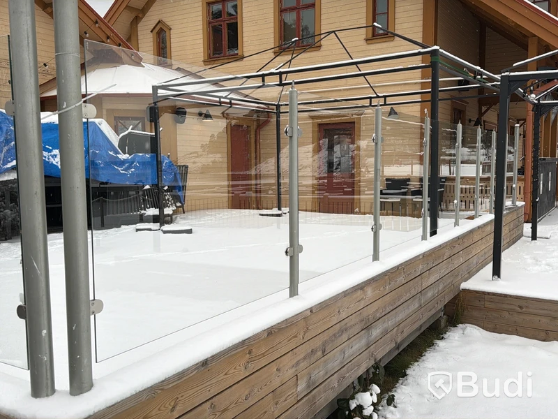 Glasräcke, ca 15 meter