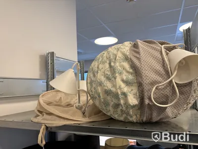 Parti med diverse taklampa och lampskärm