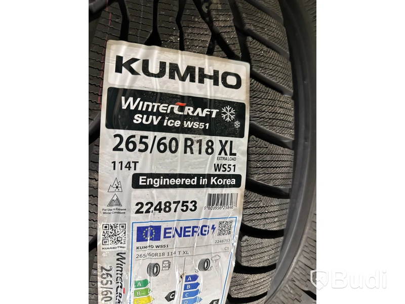 4 st. Vinterdäck Kumho 265/60R18 XL