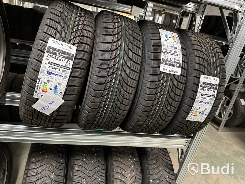 4 st. Vinterhjul Kumho 205/55 R16 XL