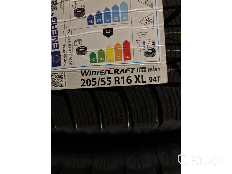 4 st. Vinterhjul Kumho 205/55R16 XL 94T