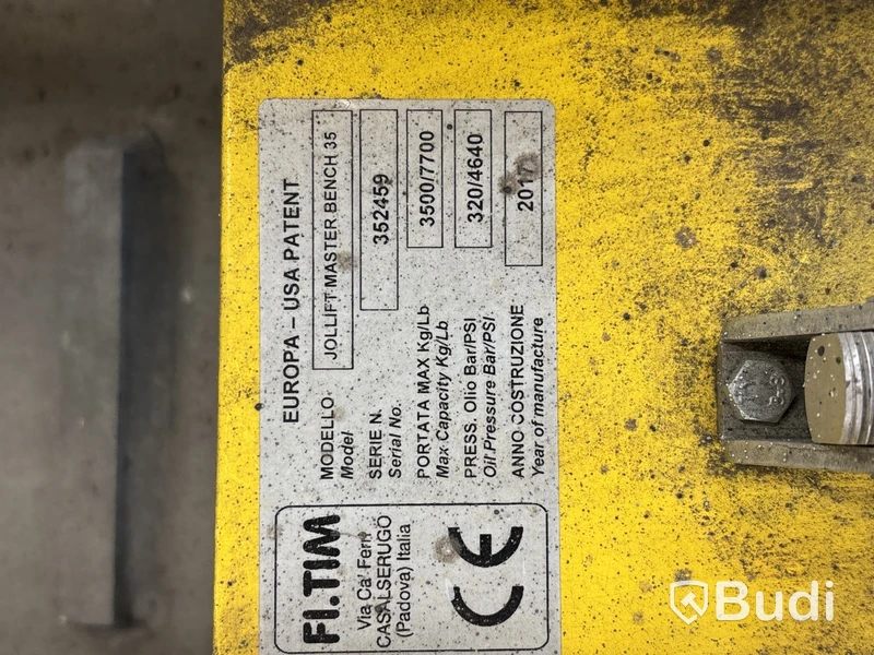 Riktbänk, dragriktare 10 ton, lift Jolift Master bench 35, inkl verktygsvagn