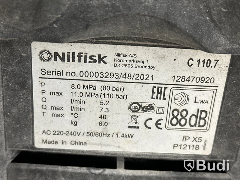 Högtryckstvätt Nilfisk C110.7 inkl. slangvinda