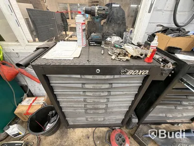 Verktygsvagn Boxo 100 cm, Makita skruvdragare 18V, powerfix hylsnyckelväska