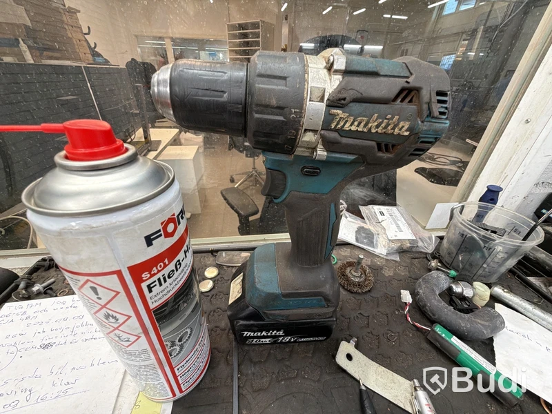 Verktygsvagn Boxo 100 cm, Makita skruvdragare 18V, powerfix hylsnyckelväska