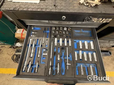 Verktygsvagn Boxo 100 cm, Makita skruvdragare 18V, powerfix hylsnyckelväska