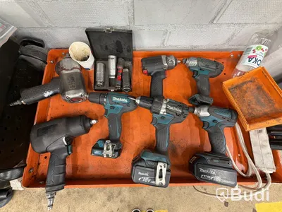 Vagn och maskiner, 3st mutterdragare tryckluft, 4st makita skruv/mutterdragare