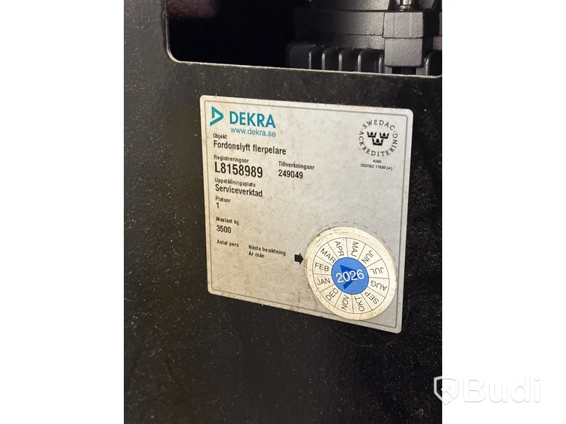 Fordonslyft, 3500kg