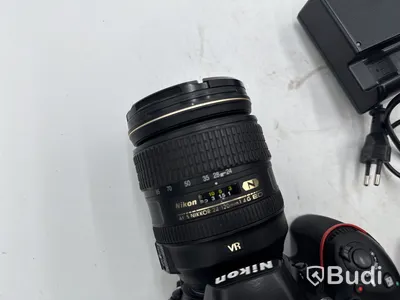 Nikon D750 digitalkamera med 24-120 mm-objektiv samt fotobox