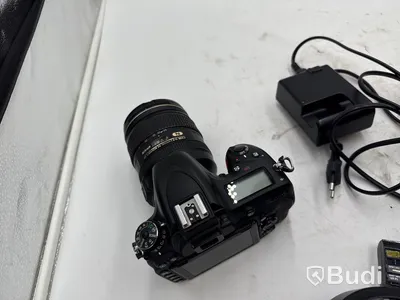 Nikon D750 digitalkamera med 24-120 mm-objektiv samt fotobox