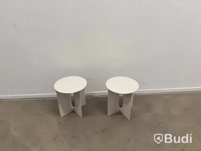2 side tables with marble tops