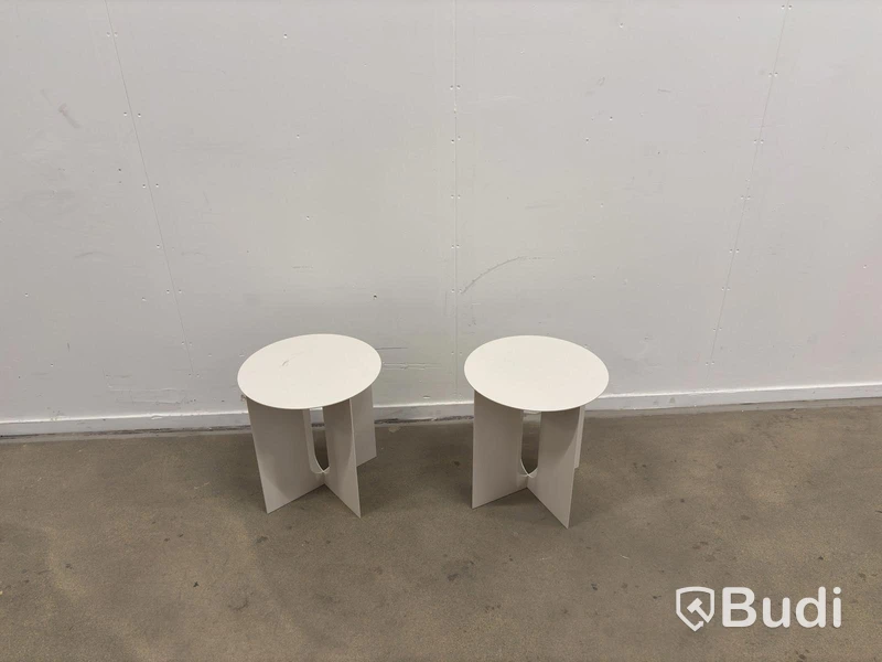 2 side tables with marble tops