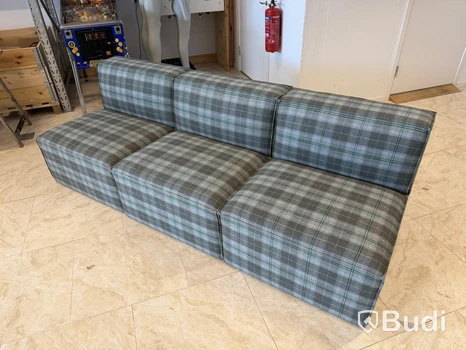 Modulsoffa från Cirkulär Interiör – 3 delar – rutigt tyg