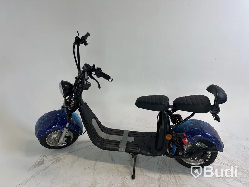 Elscooter Fat Tire Citycoco, blå - reservdelsobjekt