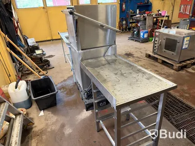 Diskmaskin Wexiödisk WD-6E med in- och utmatningsbänk Metos, rostfri, rep.objekt
