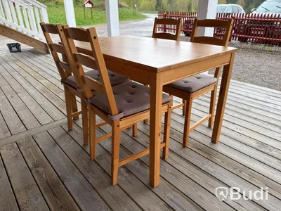 Parti IKEA Jokkmokk 19 st. bord, 77 st. stolar med dynor