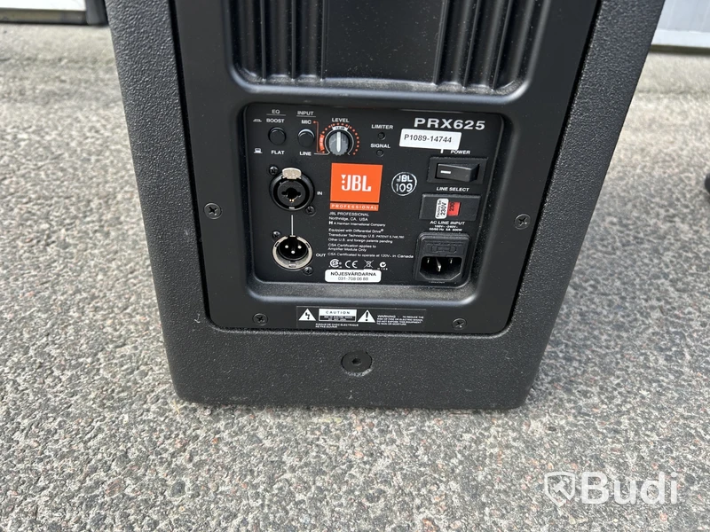 JBL PRX625 PA Speakers, Pair, with Covers