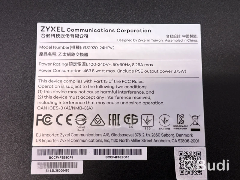 Switch ZyXEL GS1920-24HP