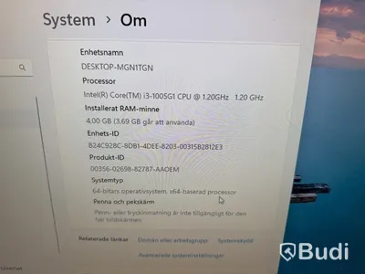 Laptop Medion med extra skärm m.m.