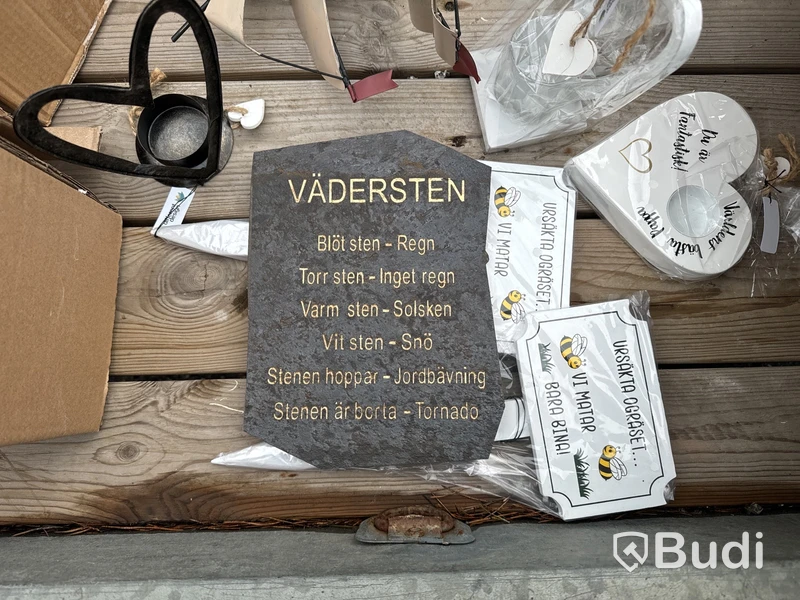 Trädgårdsdekoration, inredning m.m.