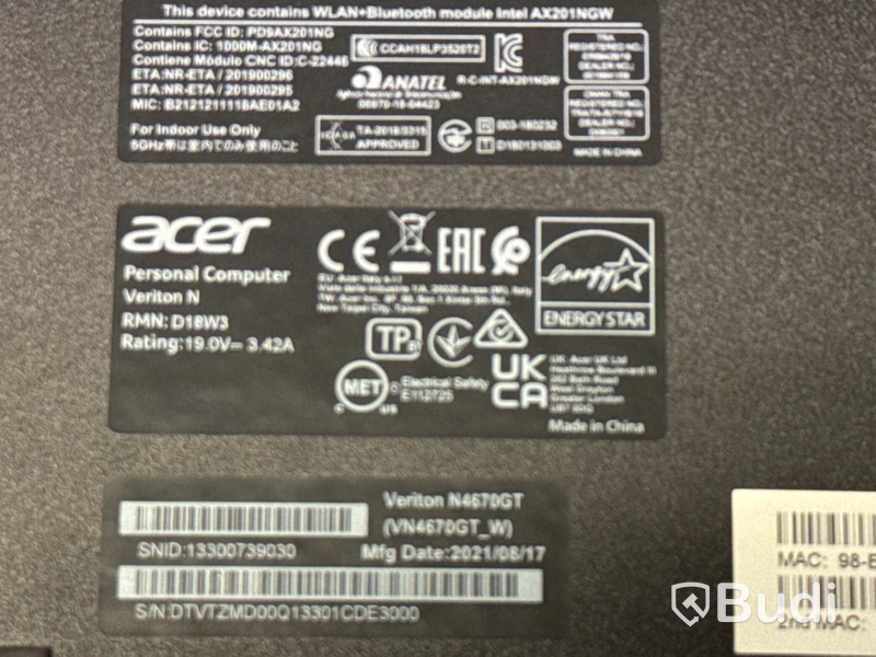 Mini-pc Acer Veriton N4670GT