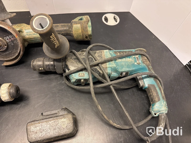 Vinkelslip &  2 st borrhammare, Makita