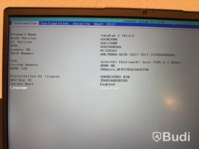 Laptop Lenovo ideapad 3