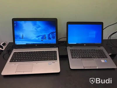 2 st HP Laptop med dockningsstationer