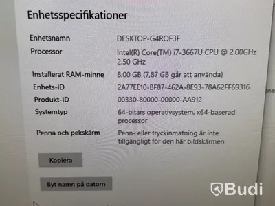 HP Elitebook i7 med extra skärm