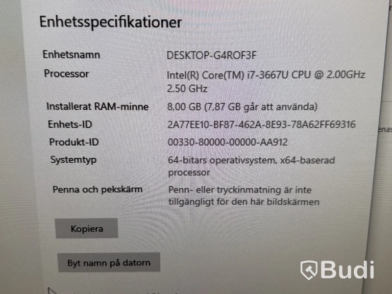 HP Elitebook i7 med extra skärm