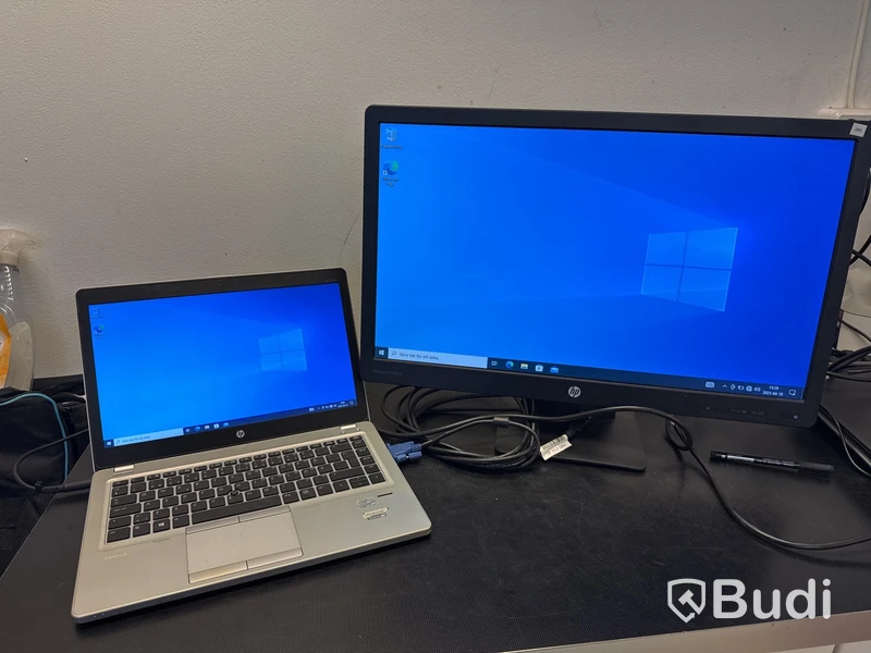 HP Elitebook i7 med extra skärm