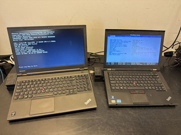 2 st Lenovo ThinkPad med dockningsstationer 