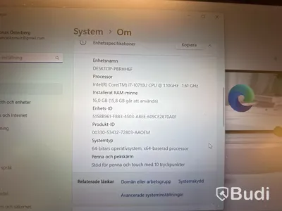 HP Elitebook, touchskärm, i7, 16 GB