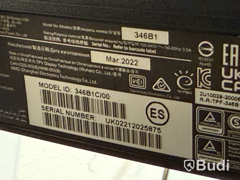 Philips B-Line 346B1C/00 34" välvd bildskärm (svart)