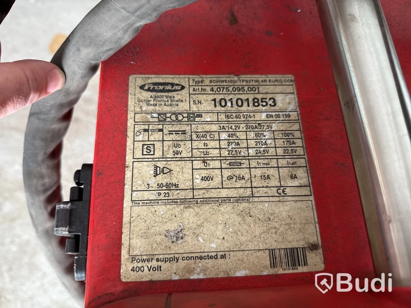 Mig/Mag-svets Fronius TranPulsSynergic 2700, Validerad