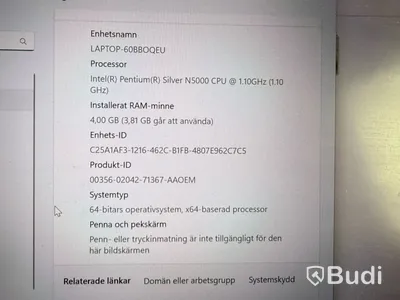 Laptop Acer Swift 4GB